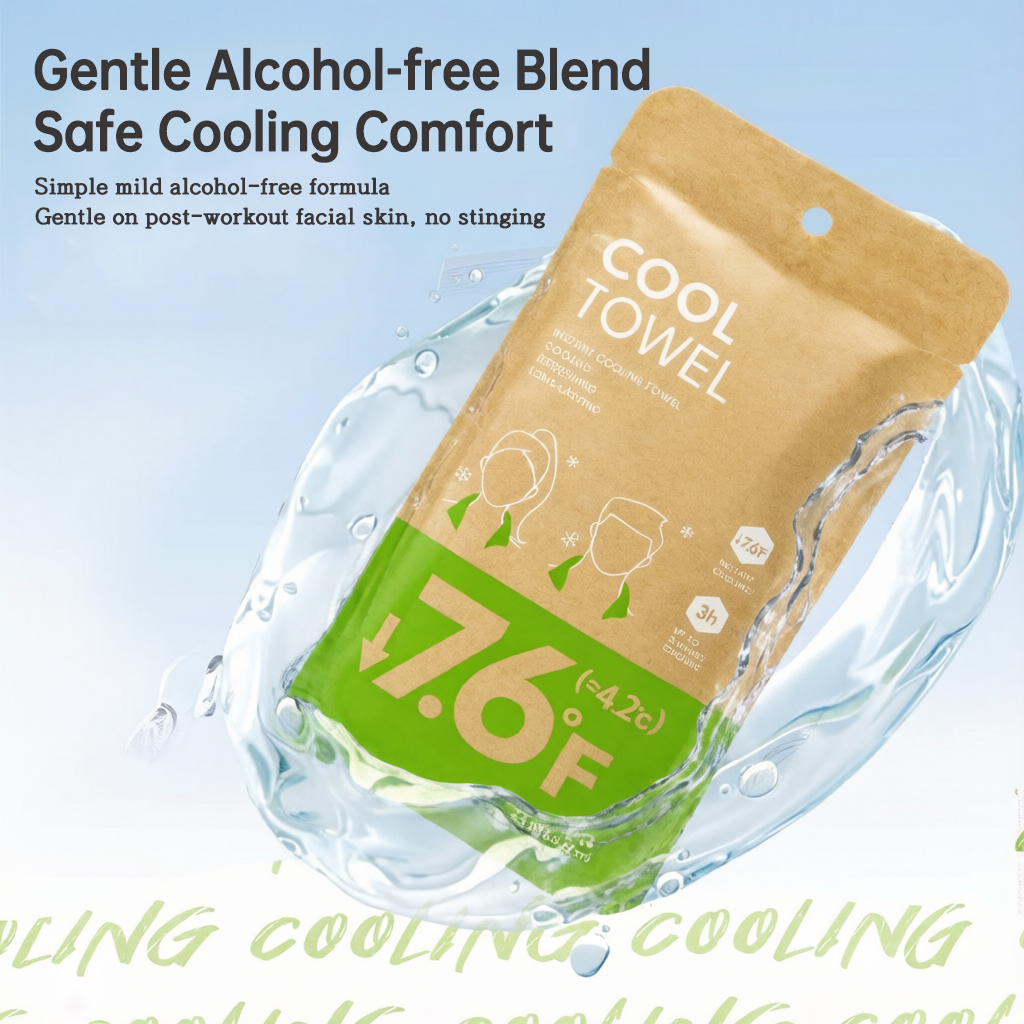 🧊 Portable Instant Cooling Towel – Wearable Neck & Wrist Cooling for Outdoor Work & Sports💦