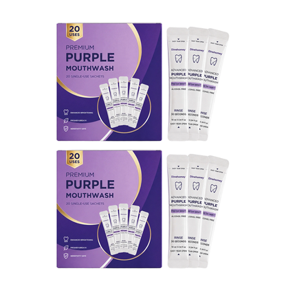 Dinehomey Purple Brightening Mouthwash | 30-Second Yellow Neutralizing & Fresh Breath