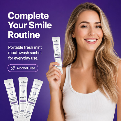 Dinehomey Purple Brightening Mouthwash | 30-Second Yellow Neutralizing & Fresh Breath