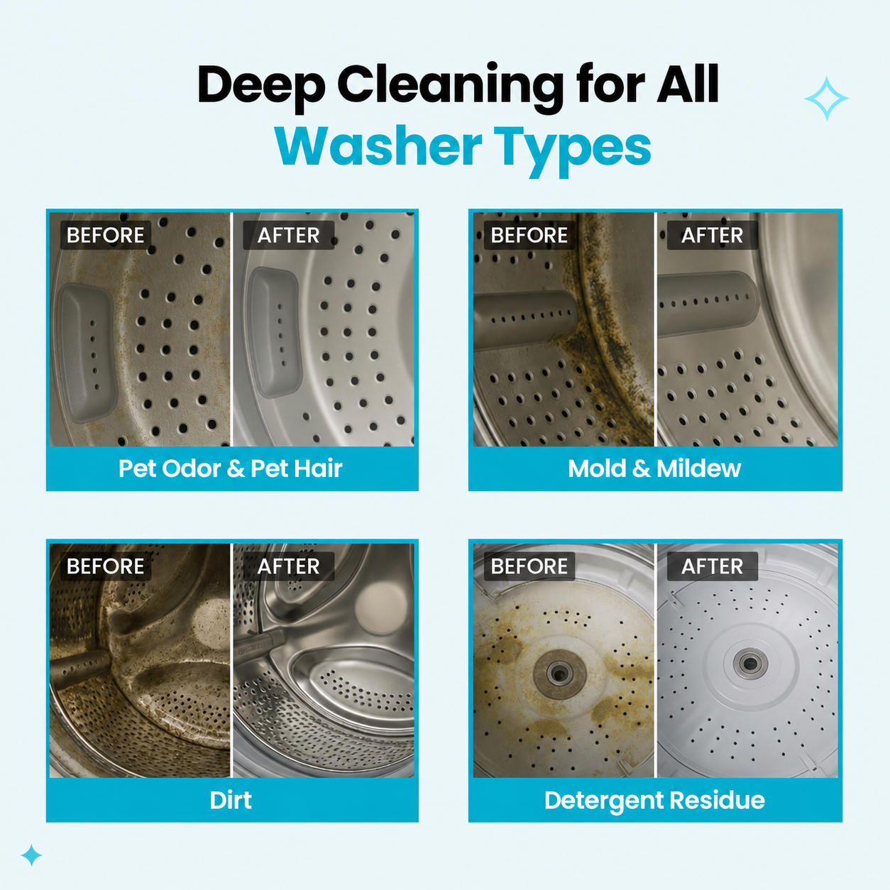 Washing Machine Cleaning Tablets—Restores Like New For Pet Owners