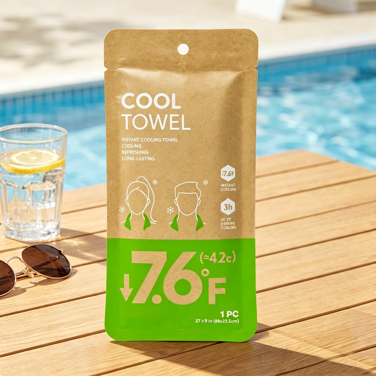 🧊 Portable Instant Cooling Towel – Wearable Neck & Wrist Cooling for Outdoor Work & Sports💦