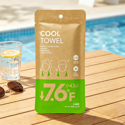 🧊 Portable Instant Cooling Towel – Wearable Neck & Wrist Cooling for Outdoor Work & Sports💦