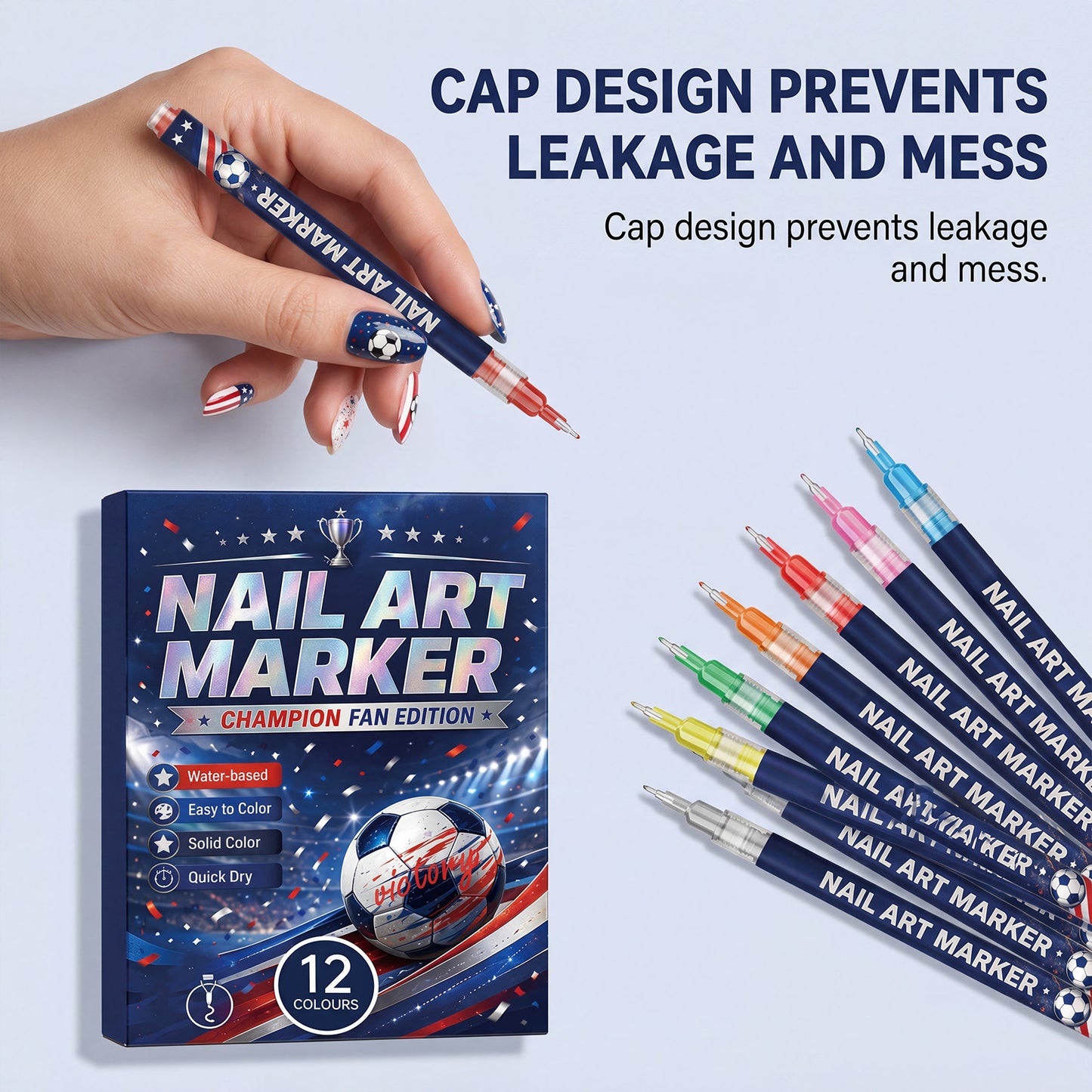 🎁Hot Sale – 50% Off!✨ 12-Color Nail Art Pen Set for Creative Designs 💅🎨